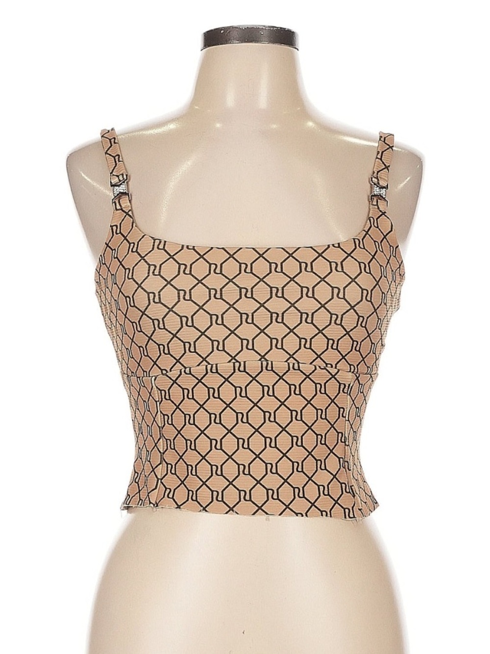 River Island Geometric Pattern Cropped Top